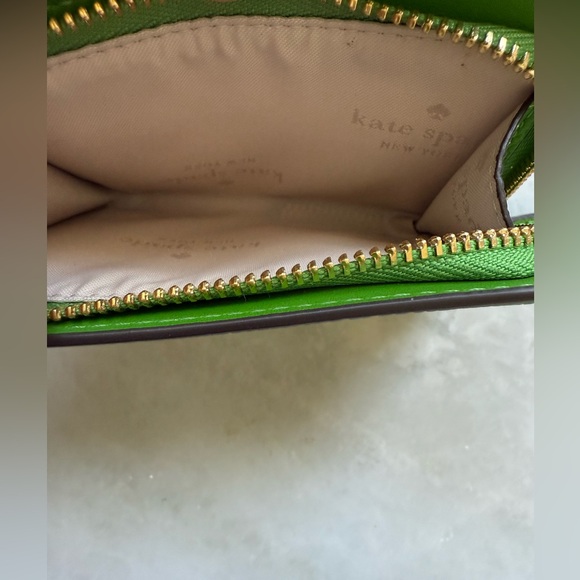 Kate Spade Kayla Pebbled Leather Green Wallet NWT - Picture 9 of 13